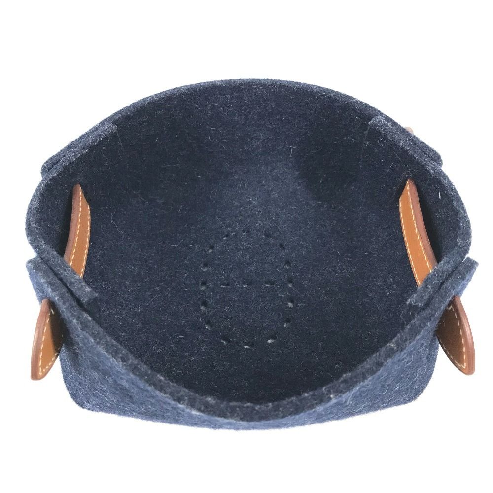 Hermes Case Vidopoche Passpass Felt Navy