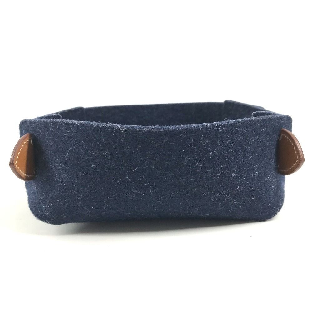 Hermes Case Vidopoche Passpass Felt Navy — view 6