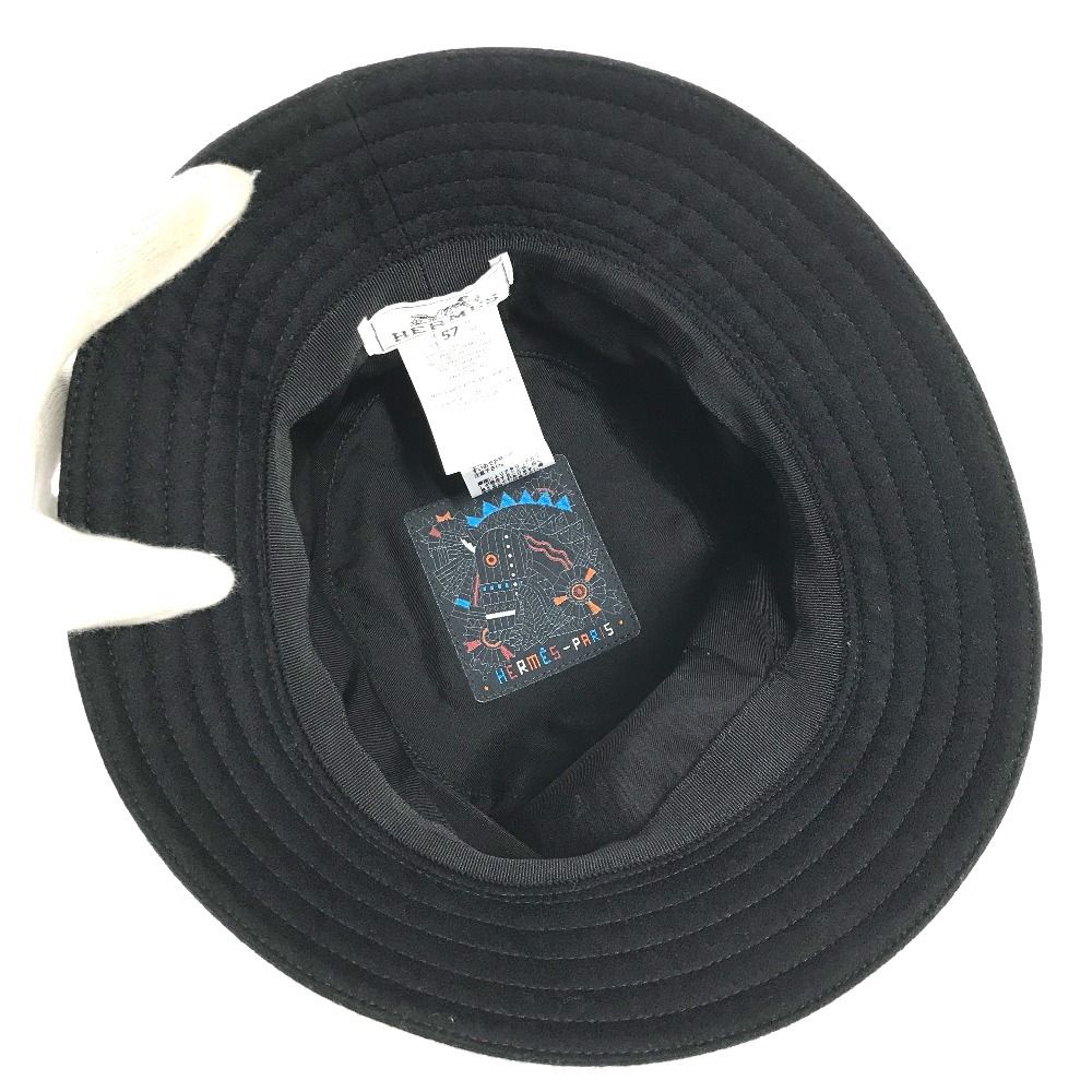 Hermes Hat Red Cru Cal Zel Wool Black — view 6