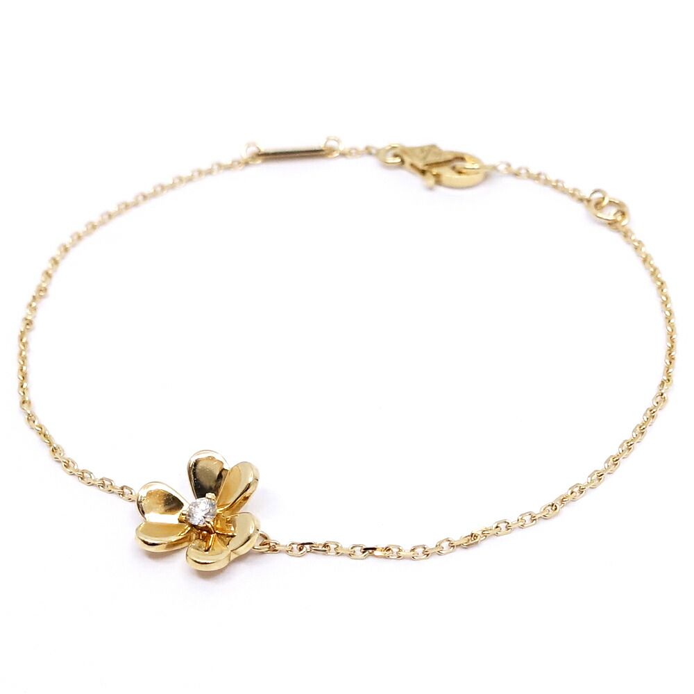 Van Cleef & Arpels 18k Yellow Gold Frivole Mini Bracelet Diamond — view 3