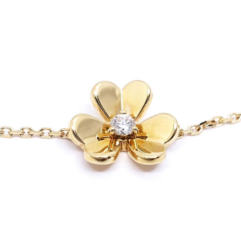 Van Cleef & Arpels 18k Yellow Gold Frivole Mini Bracelet Diamond — view 4