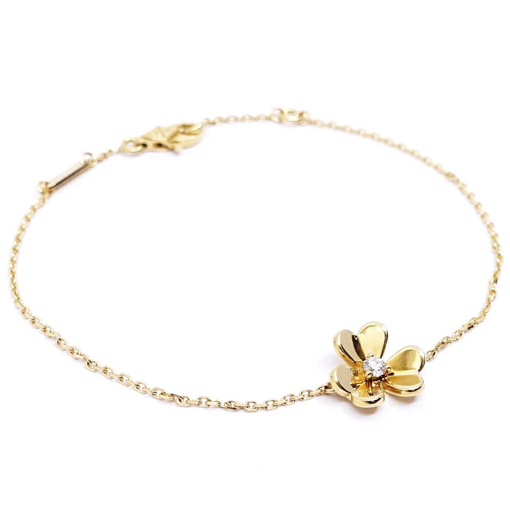 Van Cleef & Arpels 18k Yellow Gold Frivole Mini Bracelet Diamond — view 2