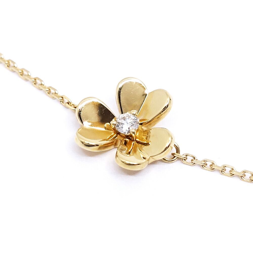 Van Cleef & Arpels 18k Yellow Gold Frivole Mini Bracelet Diamond — view 7