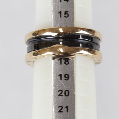 Bvlgari 18k Pink Gold Black Ceramic Case Ring — view 7