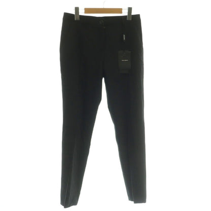 Dolce & Gabbana Trousers Pants Zip Fly Stretch One Color Wool 38 Black BB