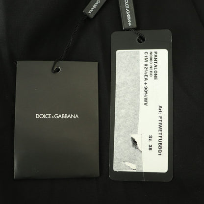 Dolce & Gabbana Trousers Pants Zip Fly Stretch One Color Wool 38 Black BB — view 4