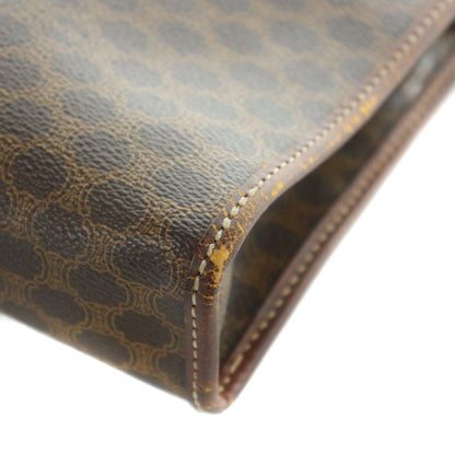 Celine Clutch Second Party Macadam Leather Logo Brown — view 6