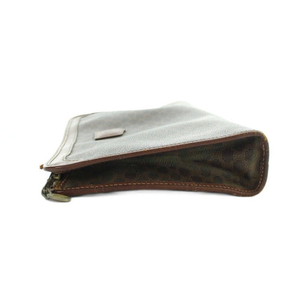 Celine Clutch Second Party Macadam Leather Logo Brown — view 4