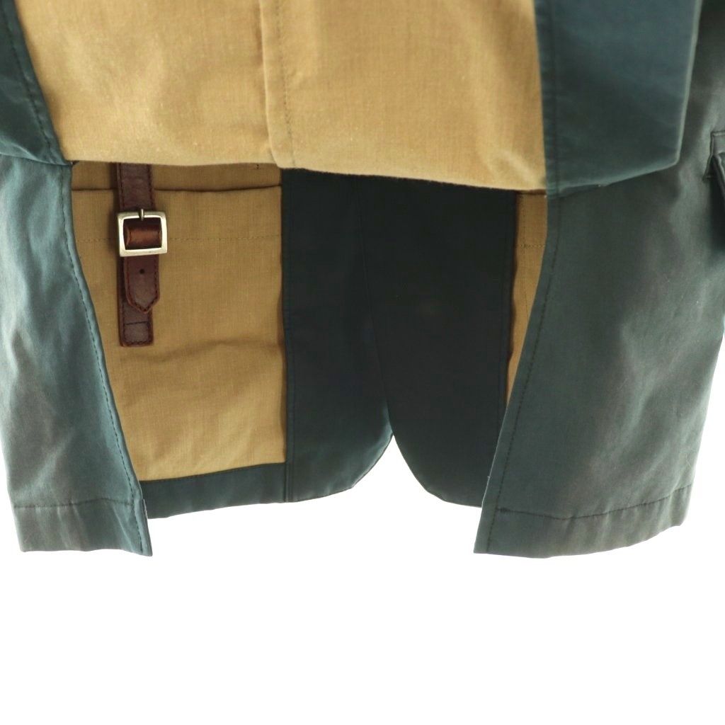 Moncler Jacket Blue Leather Single 0 Navy — view 6