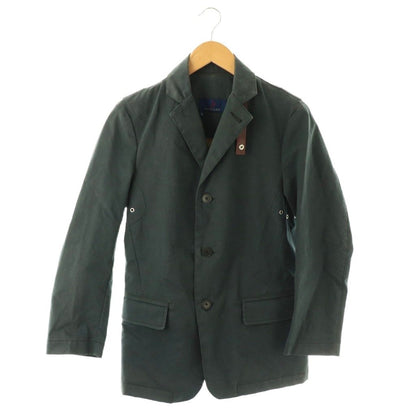 Moncler Jacket Blue Leather Single 0 Navy