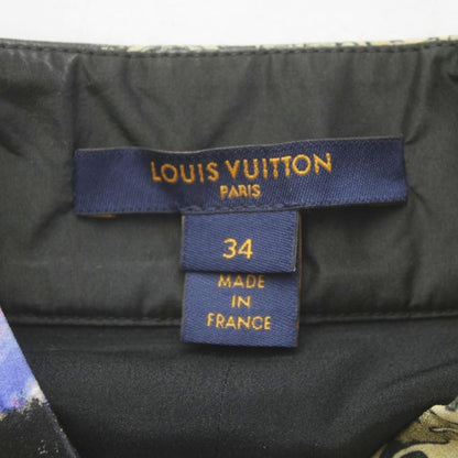 Louis Vuitton Dress Knee Length Long Sleeve Silk All Over Pattern Pleated 34 — view 5
