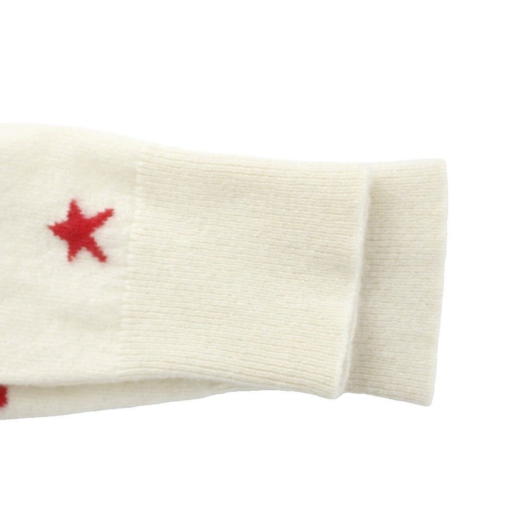 Hermes Knit Sweater Long Sleeve Cashmere Embroidery All Over Pattern 36 Ivory MW — view 7
