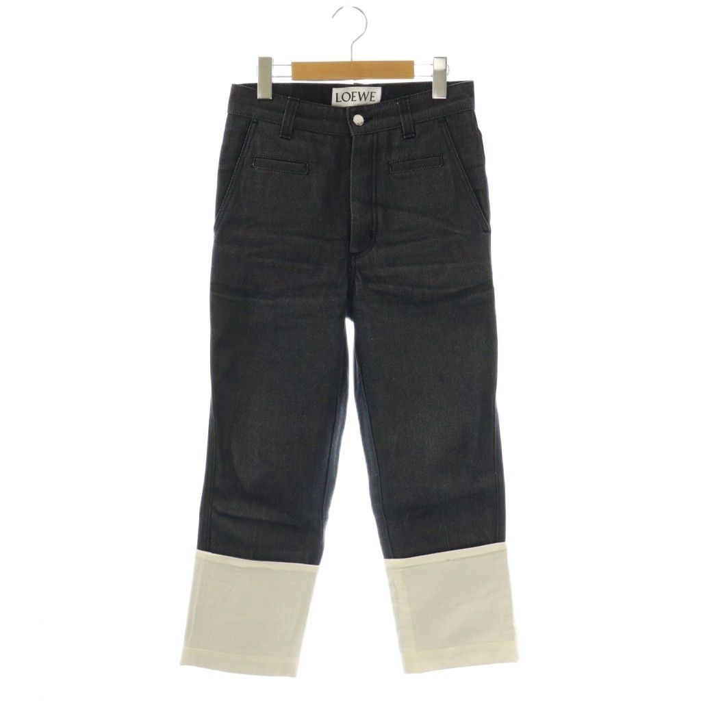 Loewe Fisherman Jeans Stone Wash Denim Pants 32 Indigo Ivory CX
