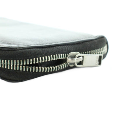 Dior Kaws Wallet Bee All Over Pattern Logo Leather Zip Around Black — view 7