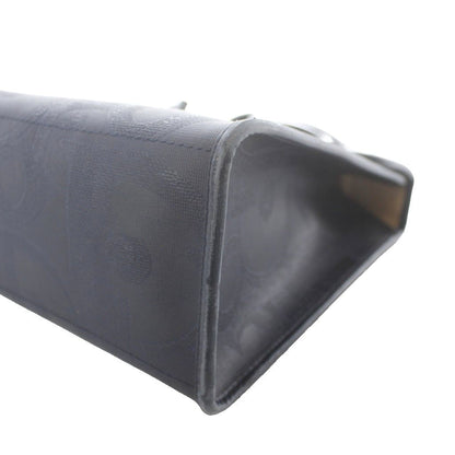 Dior 2-Way Shoulder Bag Trotter Leather All Over Pattern Navy Blue MW — view 5