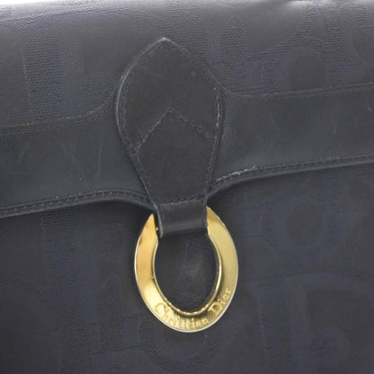 Dior 2-Way Shoulder Bag Trotter Leather All Over Pattern Navy Blue MW — view 7