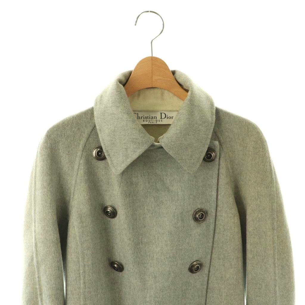 Dior Boutique Jacket Cashmere Logo Button Double Gray ES — view 4
