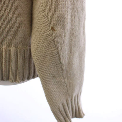 Hermes Knit Sweater Cashmere M Beige Turtleneck Long Sleeve YM — view 5