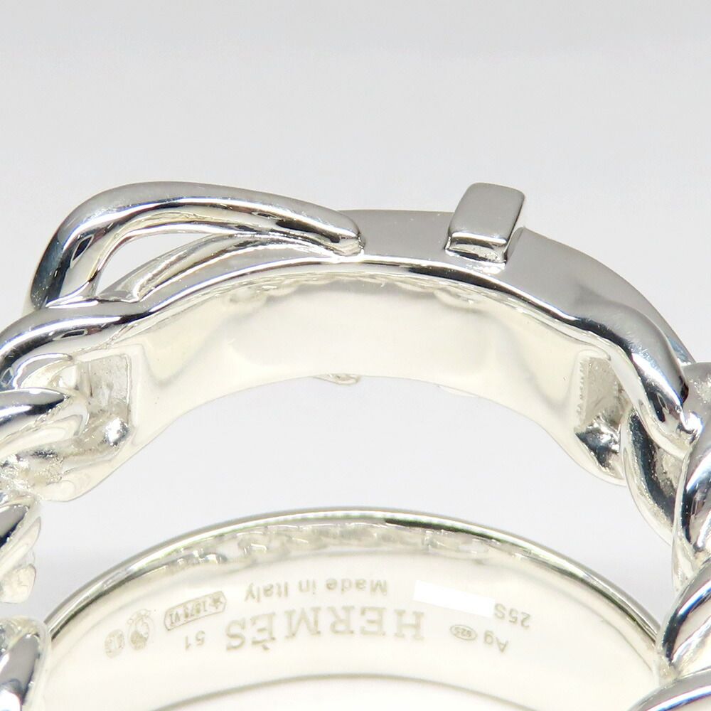 Hermes Ring Book le Series Inflexible 51 Silver — view 7