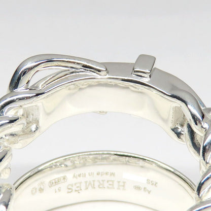 Hermes Ring Book le Series Inflexible 51 Silver — view 7
