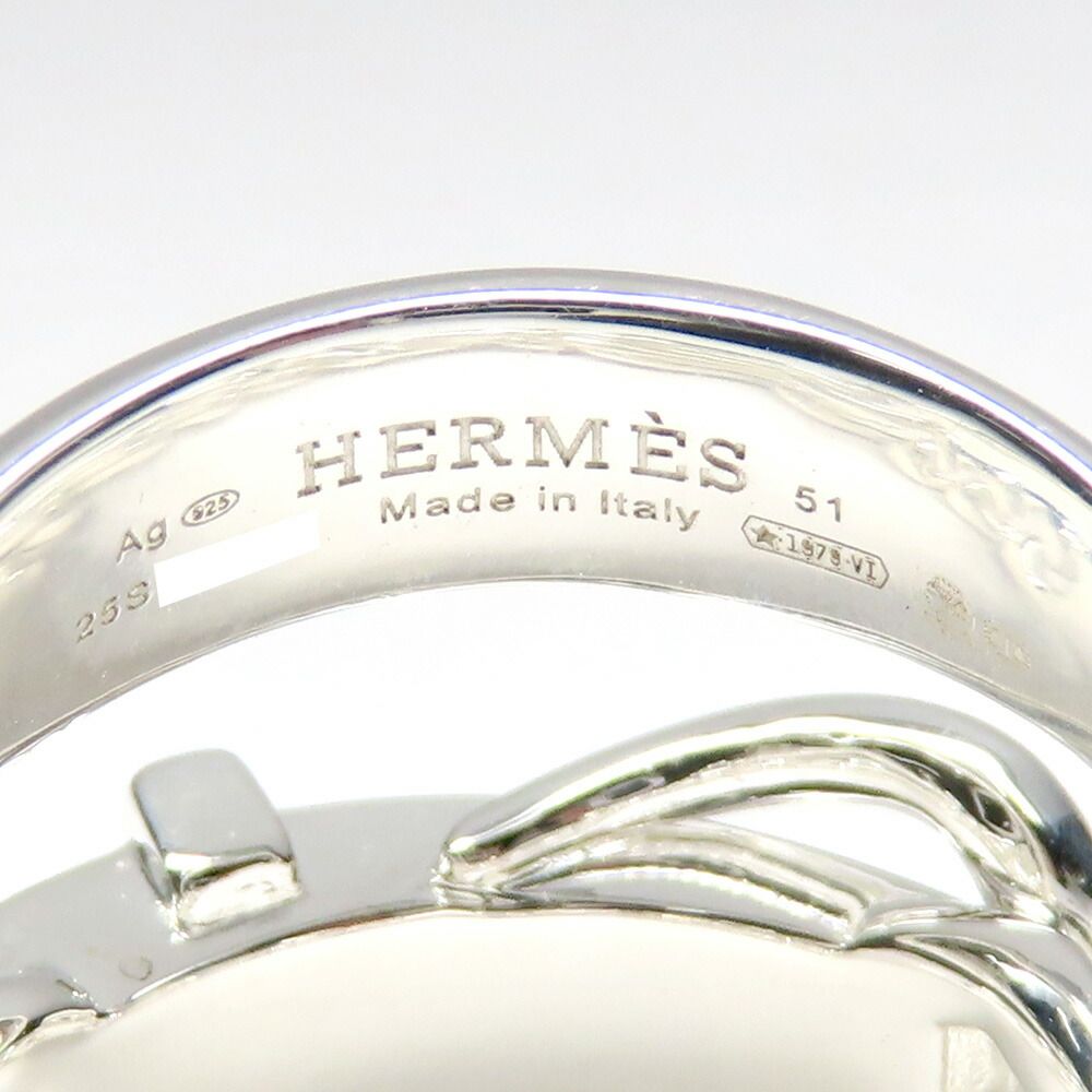 Hermes Ring Book le Series Inflexible 51 Silver — view 8