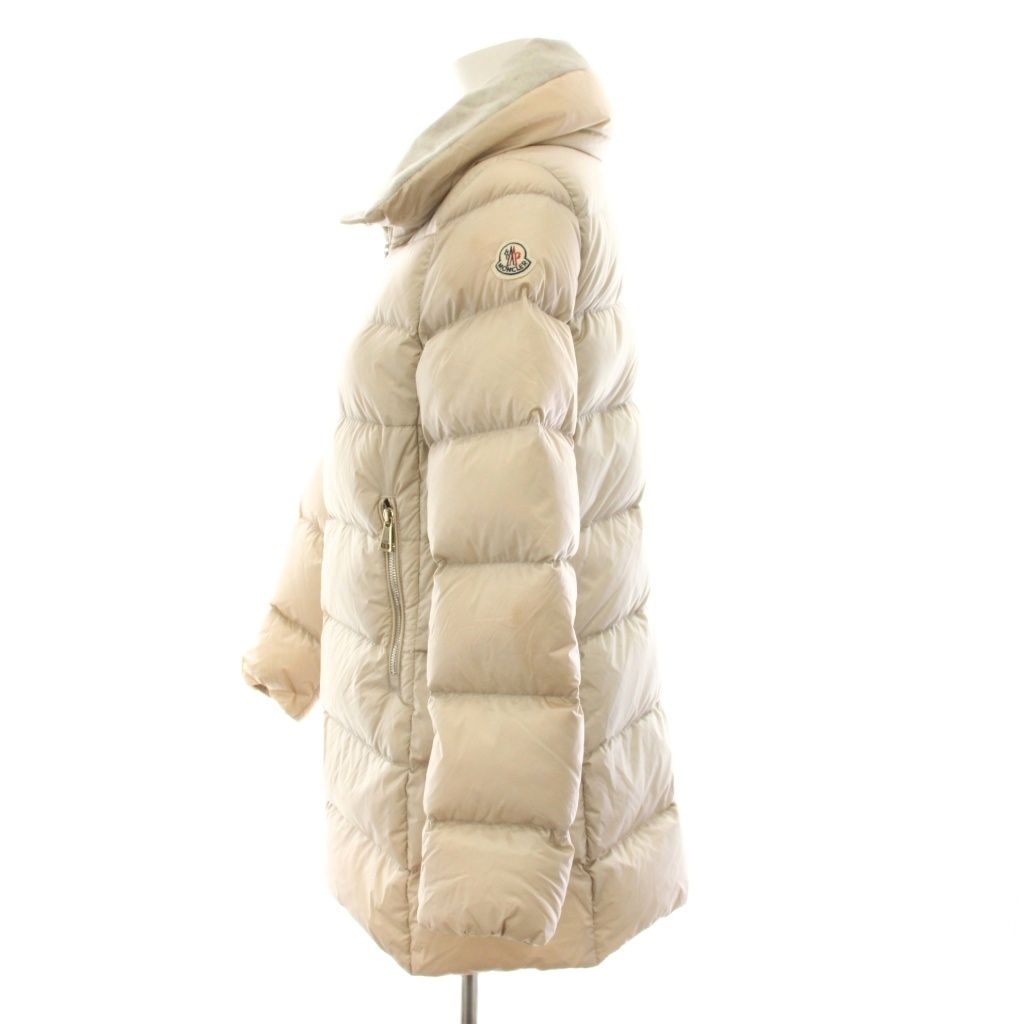 Moncler Torcyn Down Jacket Coat Zip Up Nylon 0 Beige Long Sleeve YM — view 3