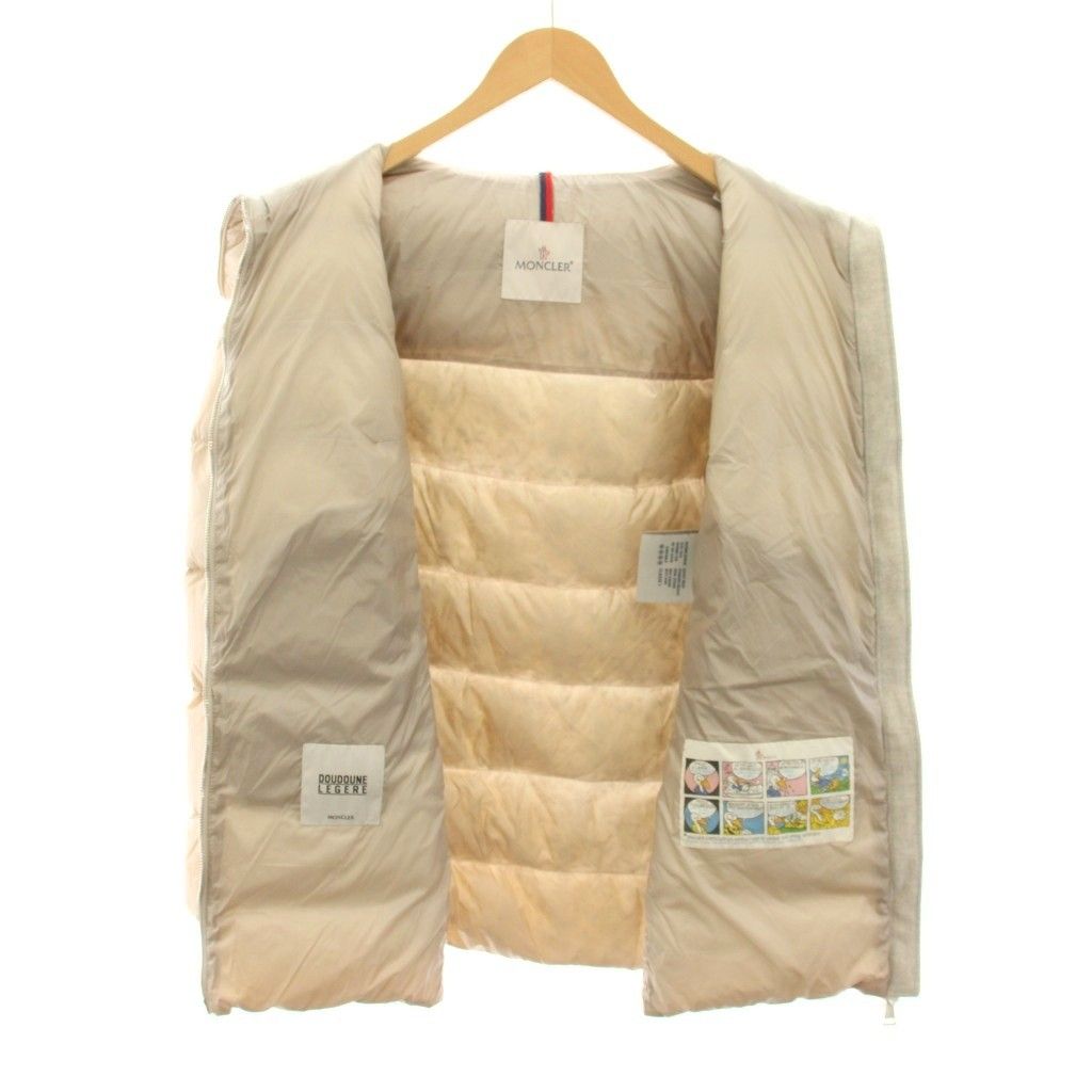 Moncler Torcyn Down Jacket Coat Zip Up Nylon 0 Beige Long Sleeve YM — view 4