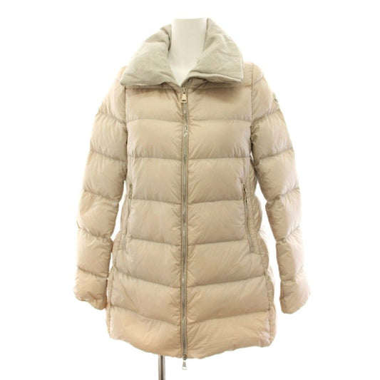 Moncler Torcyn Down Jacket Coat Zip Up Nylon 0 Beige Long Sleeve YM