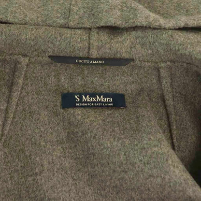 Max Mara S 'S Cucito a Mano Double Facehood Coat 42 Gray SY — view 8