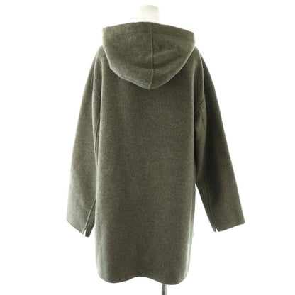 Max Mara S 'S Cucito a Mano Double Facehood Coat 42 Gray SY — view 2