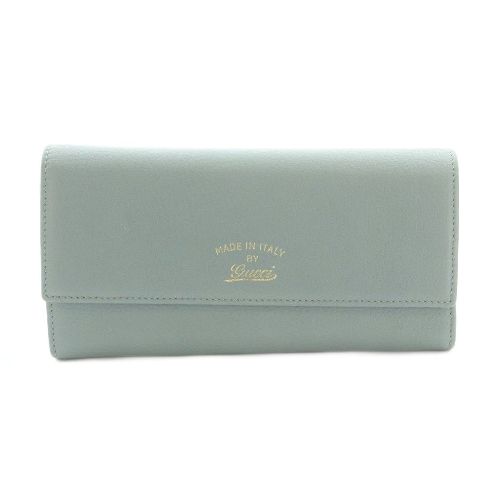 Gucci Flora Wallet Flap Coin Purse Light Blue