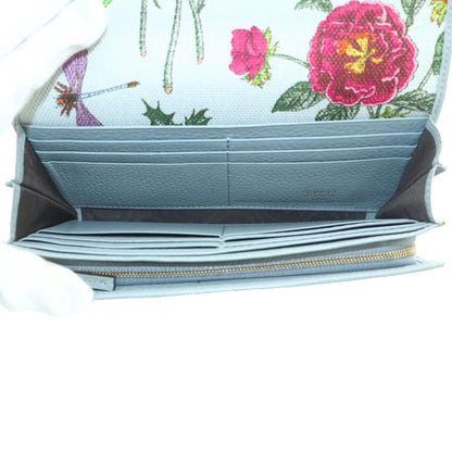 Gucci Flora Wallet Flap Coin Purse Light Blue — view 5