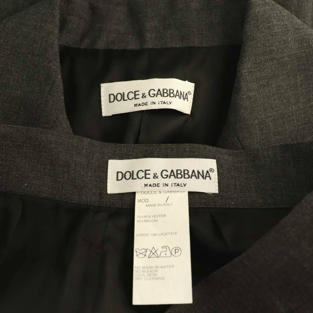 Dolce & Gabbana Suit Set Jacket Knee Length Skirt 46 Gray SY — view 9