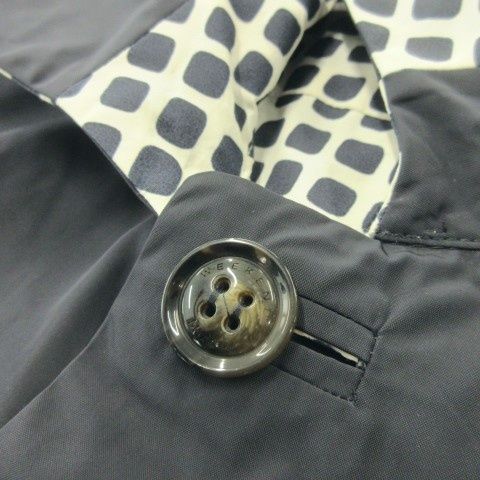 Max Mara Weekend Line Reversible Jacket 42 White Navy Check Pattern Regular — view 4