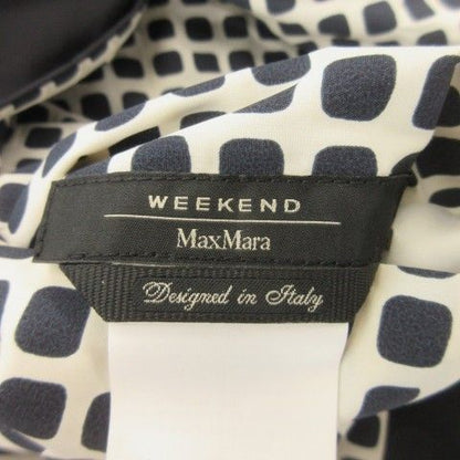 Max Mara Weekend Line Reversible Jacket 42 White Navy Check Pattern Regular — view 8