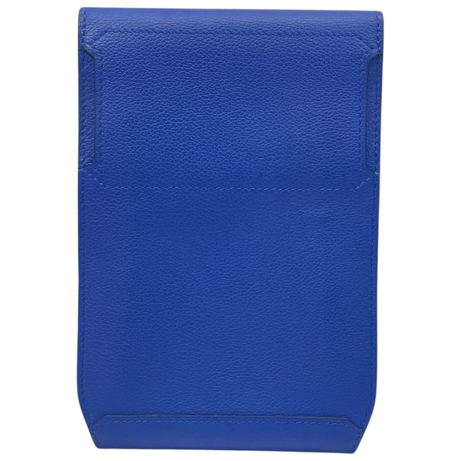 Hermes Waist Pouch Bag Multi Case Leather Blue Sophistication Luxury Compact — view 2
