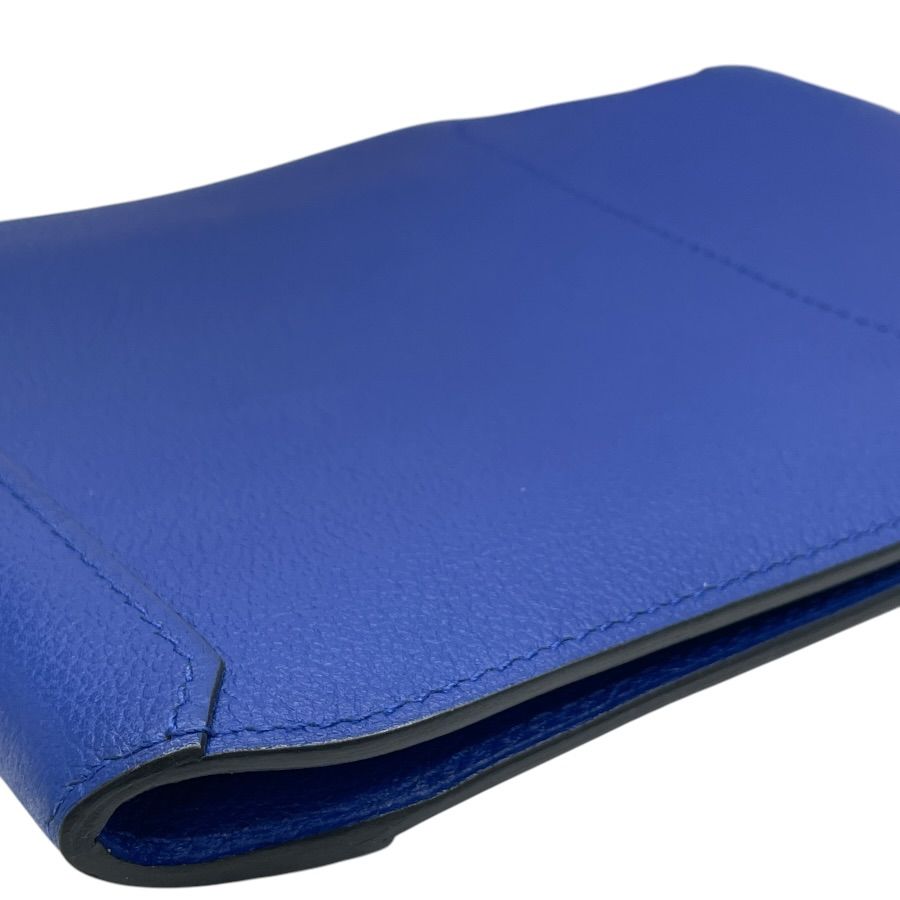 Hermes Waist Pouch Bag Multi Case Leather Blue Sophistication Luxury Compact — view 4