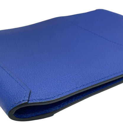 Hermes Waist Pouch Bag Multi Case Leather Blue Sophistication Luxury Compact — view 4