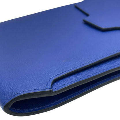 Hermes Waist Pouch Bag Multi Case Leather Blue Sophistication Luxury Compact — view 3