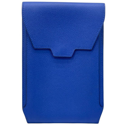 Hermes Waist Pouch Bag Multi Case Leather Blue Sophistication Luxury Compact