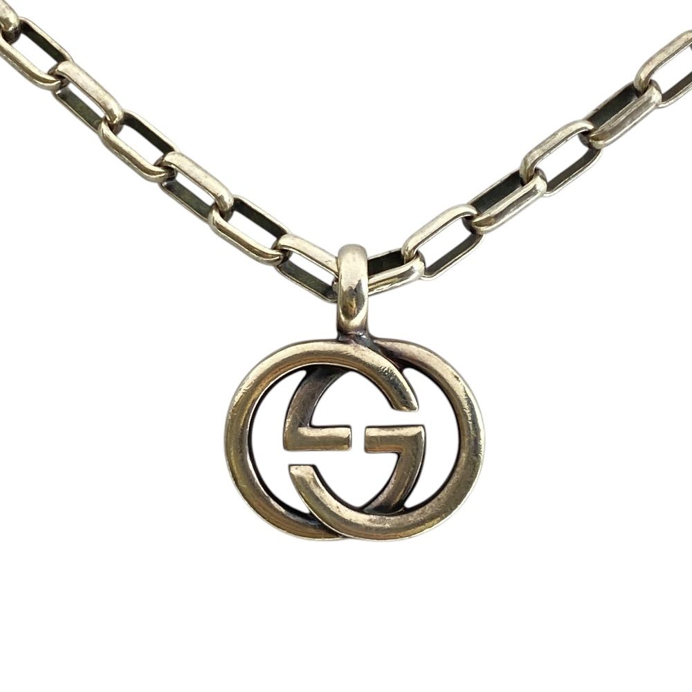 Gucci Interlocking Necklace Pendant GG Logo Star Ring Silver Classic Sophisticat — view 2