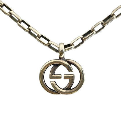 Gucci Interlocking Necklace Pendant GG Logo Star Ring Silver Classic Sophisticat — view 2