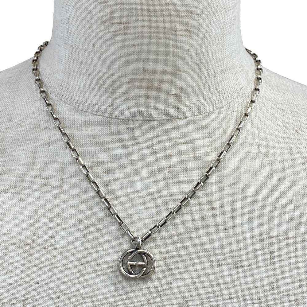 Gucci Interlocking Necklace Pendant GG Logo Star Ring Silver Classic Sophisticat — view 9