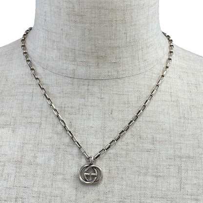 Gucci Interlocking Necklace Pendant GG Logo Star Ring Silver Classic Sophisticat — view 9