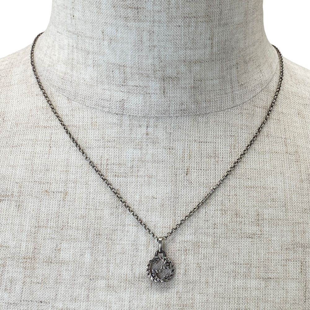 Gucci Arabesque Interlocking Necklace Pendant GG Logo Star Ring Silver Classic