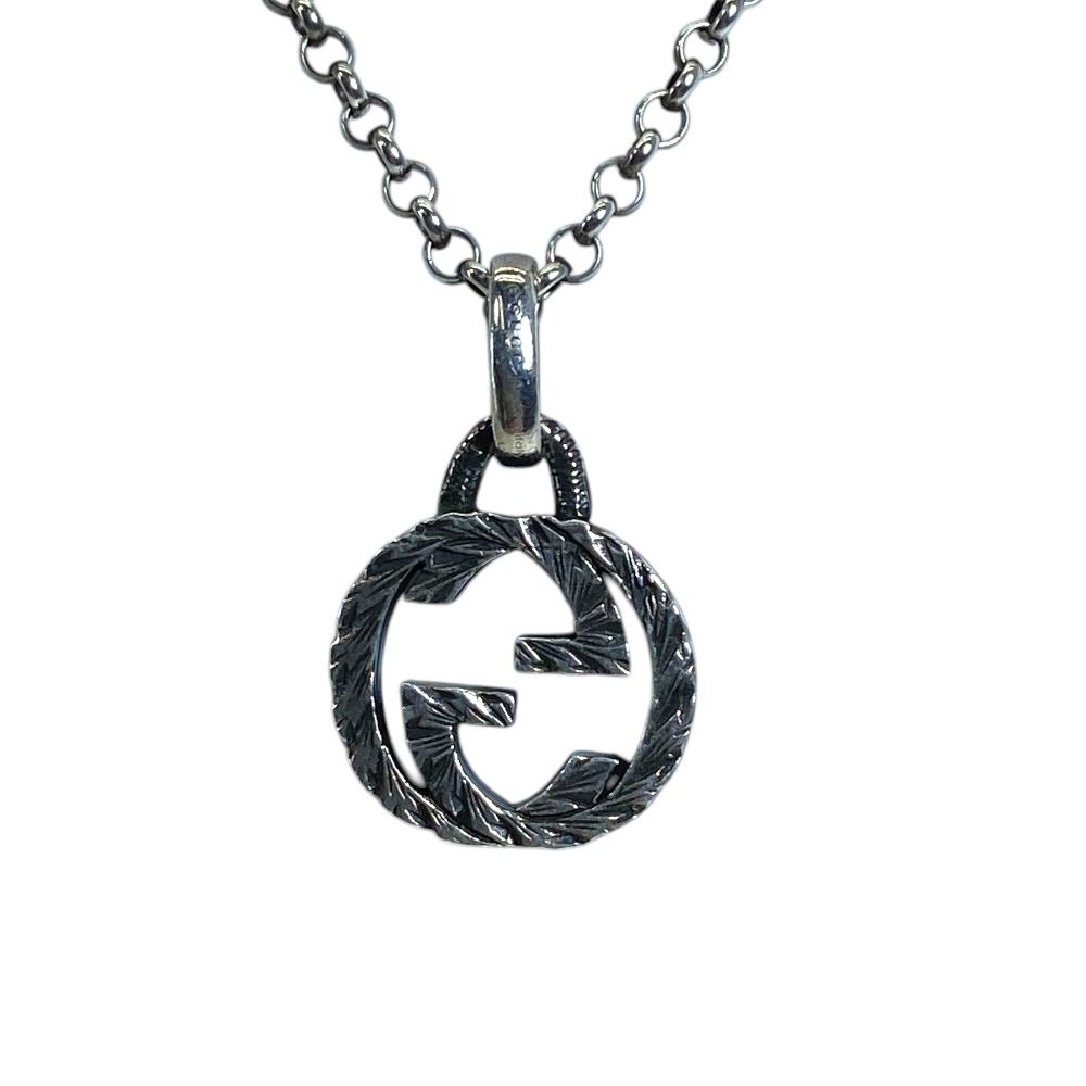Gucci Arabesque Interlocking Necklace Pendant GG Logo Star Ring Silver Classic — view 2