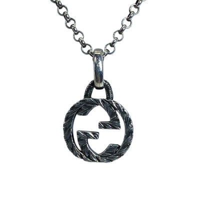 Gucci Arabesque Interlocking Necklace Pendant GG Logo Star Ring Silver Classic — view 2