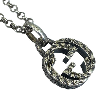 Gucci Arabesque Interlocking Necklace Pendant GG Logo Star Ring Silver Classic — view 6