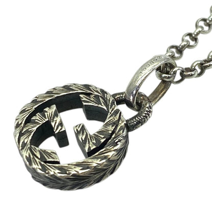 Gucci Arabesque Interlocking Necklace Pendant GG Logo Star Ring Silver Classic — view 7