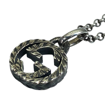 Gucci Arabesque Interlocking Necklace Pendant GG Logo Star Ring Silver Classic